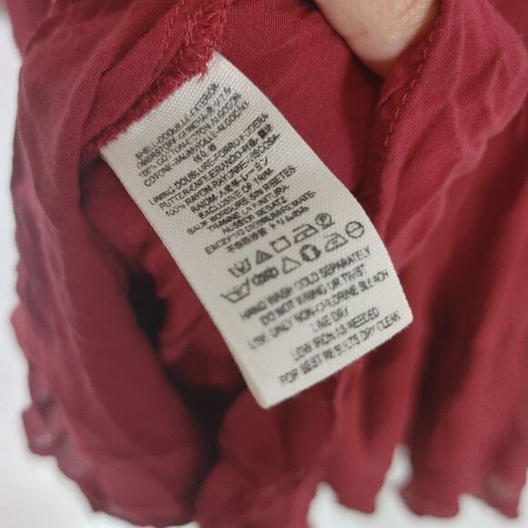 FREE PEOPLE Cut-Out Detail Lace Trim Mini Dress Sc - Picture 8 of 8